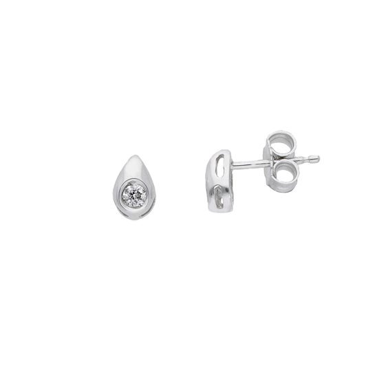 Orecchini Gioielleria Dossena  Donna in Oro bianco Diamante 0.08 Ct OROR-38-253 SONGA - OROR-38-253 SONGA